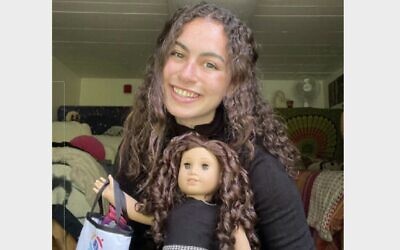 Peyton Klein and her look-alike American Girl doll (Photo courtesy of Peyton Klein)