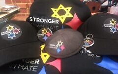 Stronger than hate t-shirts and memorabilia. (Photo by David Rullo)