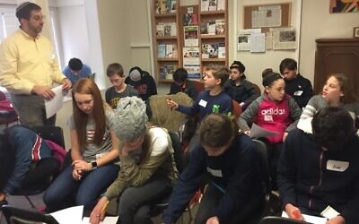 Goldston teens visit the Hebrew Free Loan in 2018 (Photo courtesy of Hebrew Free Loan)