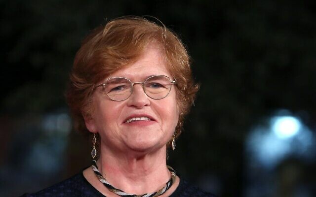 Deborah Lipstadt walks a red carpet for 'Denial' during the 11th Rome Film Festival at Auditorium Parco Della Musica in Rome on Oct. 17, 2016. (Photo by Elisabetta A. Villa/WireImage)