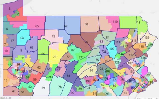 The Pennsylvania House's proposed redistricting map. Image by Pennsylvania Legislative Reapportionment Commission.