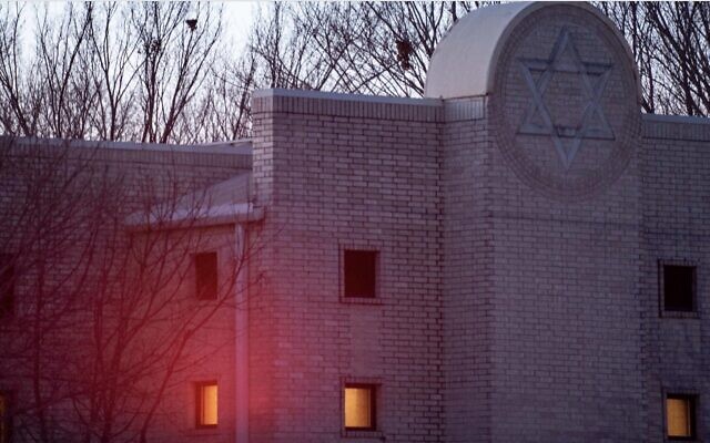 A view of the Congregation Beth Israel synagogue in Colleyville, Texas, Jan. 17, 2022. (Emil Lippe/Getty Images)