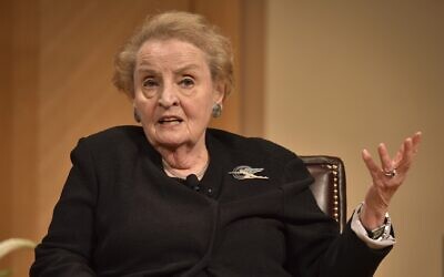 Former U.S. Secretary of State Madeleine Albright, pictured here in 2018, died March 23, 2022. (Bill O'Leary/The Washington Post via Getty Images)
