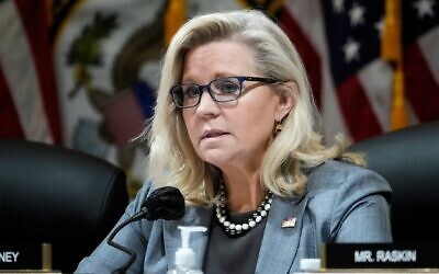 Rep. Liz Cheney speaks during a Select Committee to Investigate the Jan. 6 Attack on the U.S. Capitol meeting on Capitol Hill, March 28, 2022. (Drew Angerer/Getty Images)