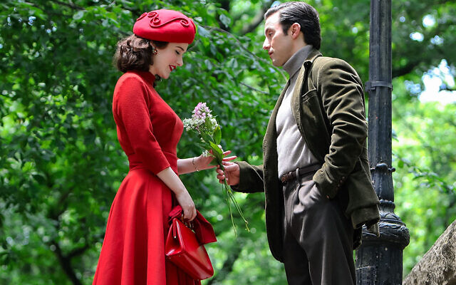 Rachel Brosnahan and Milo Ventimiglia are seen at the film set of 'The Marvelous Mrs Maisel' TV Series on June 10, 2021 in New York City. (Jose Perez/Bauer-Griffin/GC Images)