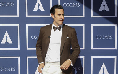 Sacha Baron Cohen attends a screening of the Oscars in Sydney, April 26, 2021. (Rick Rycroft-Pool/Getty Images)