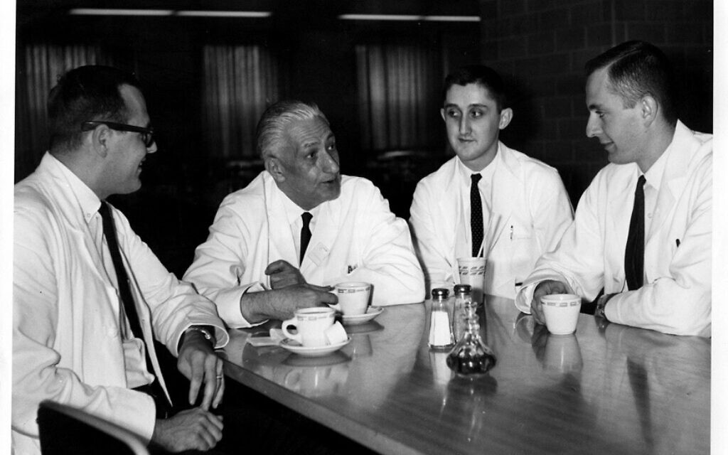 Albert Goldblum (second from left)  training at the University of Michigan, circa 1960-1962 (Photo courtesy of Orin Goldblum)