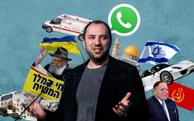 Jan Koum (Designed by Grace Yagel with images from Getty Images and Wikimedia Commons)