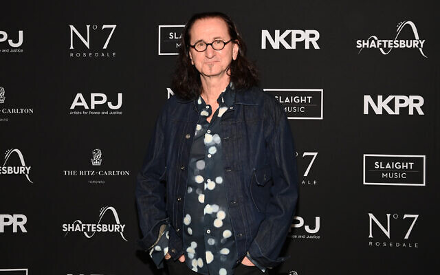 Geddy Lee attends the 13th Annual Artists for Peace and Justice Fundraiser in Toronto, Sep. 11, 2021. (Photo via JTA)
