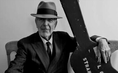 Leonard Cohen  ready to go out on tour,  circa late 2000s. (Photo courtesy of  Sony Pictures, via Cohen estate)
