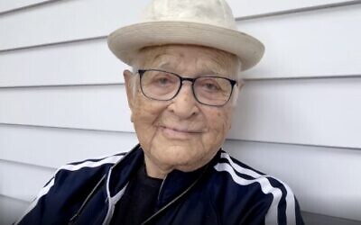 Norman Lear in an Instagram video to fans marking his 100th birthday. (Screenshot)