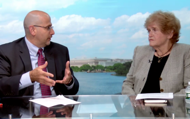U.S. Special Envoy for Antisemitism Deborah Lipstadt discusses her recent trip to the Middle East with former U.S. Ambassador to Israel Dan Shapiro. (Screenshot)