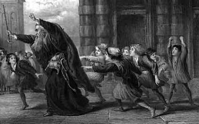 Gilbert's "Shylock After the Trial," an illustration to "The Merchant of Venice"
(Sir John Gilbert [painter], Public domain, via Wikimedia Commons)