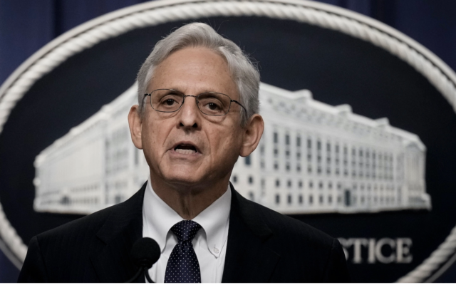 Attorney General Merrick Garland gives a statement following the FBI search of Mar-a-Lago. Garland, who is Jewish, has been experiencing antisemitic threats and harassment along with the judge who signed the search warrant, Bruce Reinhart. (Photo by Drew Angerer/Getty Images)