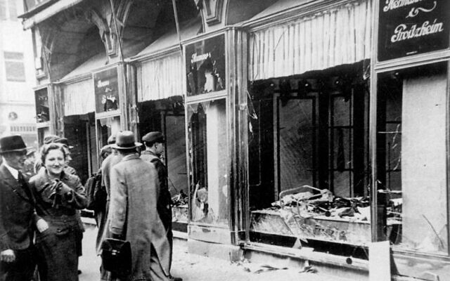 Shop damage on Kristallnacht in Magdeburg. Germany
(Bundesarchiv, Bild 146-1970-083-42 / creativecommons.org/licenses/by-sa/3.0/de/deed.en, via Wikimedia Commons)