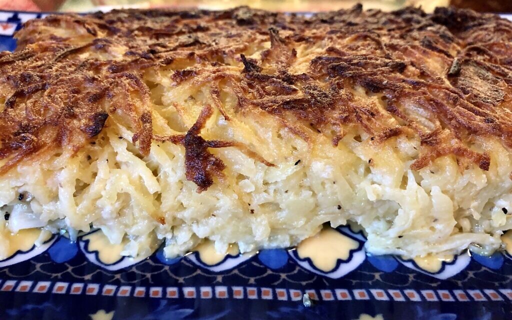 “Just one more bite” potato kugel (Photo by Jessica Grann)