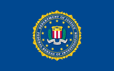 Flag of the FBI  (Public Domain, https://commons.wikimedia.org/w/index.php?curid=71278413)