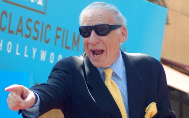 Mel Brooks — who was nominated for a 2023 Grammy — at his Hollywood Walk of Fame ceremony in 2010 (Angela George, , via Wikimedia Commons)