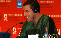 Adam Sandler at a press conference for "Click" in 2005. (Source: Wikimedia Commons)