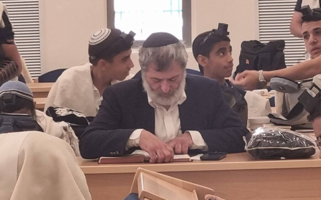 Rabbi Daniel Wasserman, the morning after he arrived in Israel, studying at Yeshiva Tichona Amit (Yagel) in Ashdod (Photo courtesy of Rabbi Daniel Wasserman)