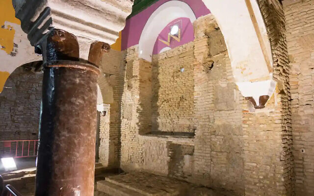 A 14th-century synagogue Utrera was unearthed by archeologists in Spain. (Courtesy Utrera City council)