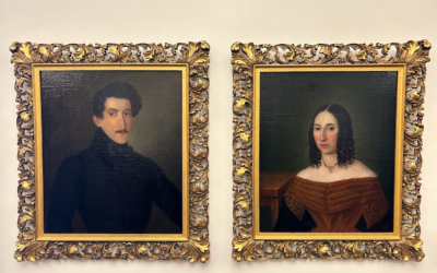 Rodef Shalom Congregation is hoping to find more information about these portraits. Photo provided by Rodef Shalom Congregation.