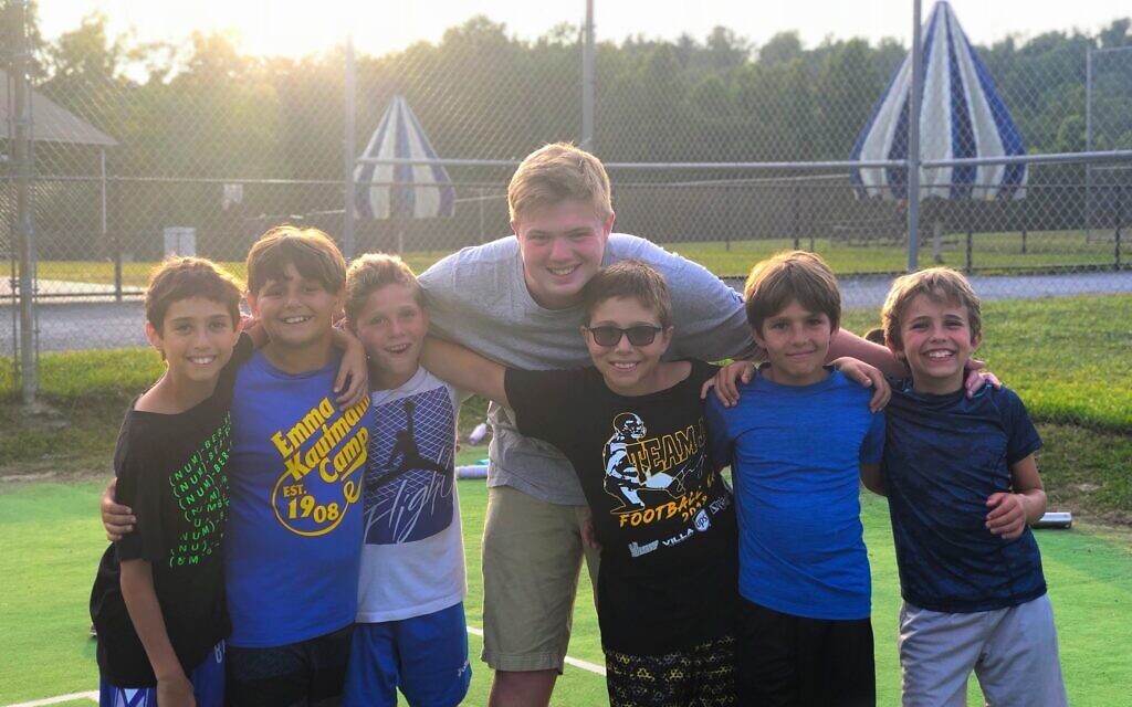 Jonathan Bahm and campers at EKC in the summer of 2018 (Photo courtesy of Amy Bahm)