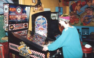 Pinball was a popular attraction at both Beehive Coffeehouse locations started by Scott Kramer and Steve Zumoff. Photo by Scott Kramer.