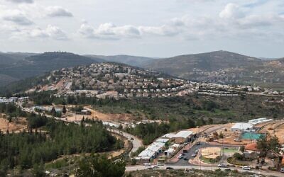View of the Jewish settlement of Eli, in the West Bank, Jan. 17, 2021.(Sraya Diamant/Flash90)