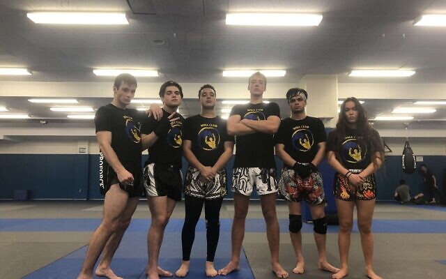 Ian Branstetter (second from right) and members of Pitt’s MMA Club (Photo courtesy of Ian Branstetter)