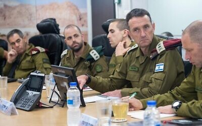 IDF Chief of Staff Lt. Gen. Herzi Halevi holds an assessment at the IDF Southern Command in Beersheba, October 8, 2023. (Israel Defense Forces)