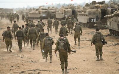 IDF soldiers prepare for a ground operation in Gaza on Oct. 29.( Photo by IDF Spokesperson's Unit, CC BY-SA 3.0, https://commons.wikimedia.org/w/index.php?curid=140173756)