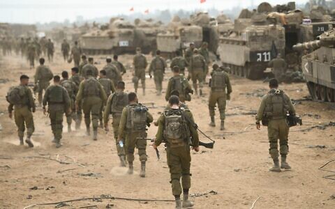 IDF soldiers prepare for a ground operation in Gaza on Oct. 29.( Photo by IDF Spokesperson's Unit, CC BY-SA 3.0, https://commons.wikimedia.org/w/index.php?curid=140173756)
