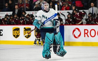 Abbey Levy during a PWHL New York game against Montreal, Jan. 16, 2024. (David Kirouac/Icon Sportswire)