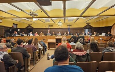 Allegheny County Council hears from residents about a resolution calling for a cease fire in Israel's war with Hamas. (Photo by David Rullo)