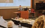 Pennsylvania Supreme Court Justice David Wecht spoke at Duquesne University’s law
school, delivering the speech “Antisemitism and the Law: An American Jurist’s Perspective.”  (Photo by David Rullo)