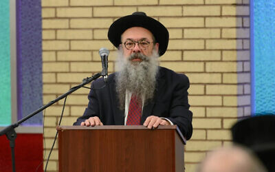 Rabbi Moshe Mayir Vogel speaks during an Aleph Institute event. (Photo courtesy of Rabbi Moshe Mayir Vogel)