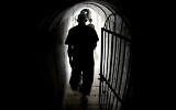 Hamas’s Gaza Strip leader Yahya Sinwar in a tunnel in southern Gaza’s Khan Younis, October 10, 2023 (IDF Spokesman)