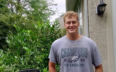 Ilan Gordon, 22, in the Philadelphia suburbs the day before he left for Israel, Aug. 18, 2025. (Photo by Carin M. Smilk)