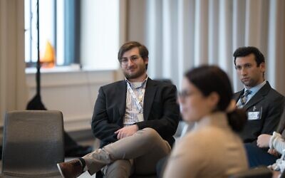 Cooper Feiner, left, was one of 100 Jewish graduate students to participate in the D.C. summit. (Photo courtesy of Cooper Feiner)