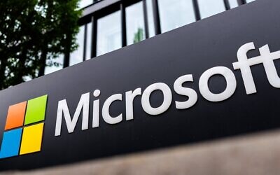 The Microsoft logo can be seen on the Microsoft Deutschland GmbH headquarters building in Munich. (Matthias Balk/picture alliance via Getty Images)
