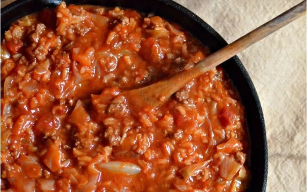 Unstuffed cabbage rolls (Photo courtesy of Chabad.org)