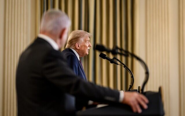 U.S. President Donald Trump and Israeli Prime Minister Benjamin Netanyahu hold a joint press conference announcing the U.S. peace plan for Gaza, Sept. 29, 2025. (Photo by Daniel Torok/White House) U.S. President Donald Trump and Israeli Prime Minister Benjamin Netanyahu hold a joint press conference announcing the U.S. peace plan for Gaza, Sept. 29, 2025. (Photo by Daniel Torok/White House)