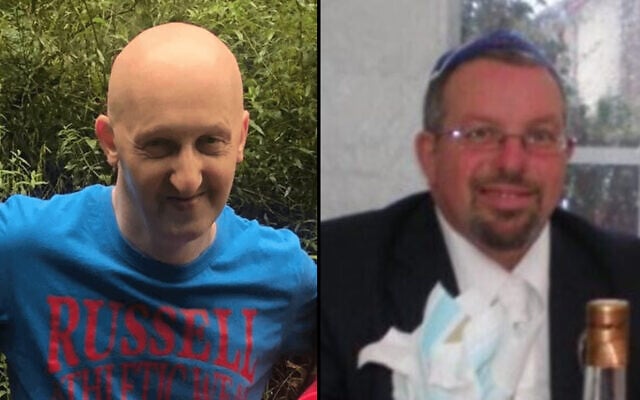 (L) Adrian Daulby and (R) Melvin Cravitz, killed Oct. 2, 2025, during a terror attack on a synagogue in Manchester, England, in undated photos (Greater Manchester Police/Facebook) (L) Adrian Daulby and (R) Melvin Cravitz, killed Oct. 2, 2025, during a terror attack on a synagogue in Manchester, England, in undated photos (Greater Manchester Police/Facebook)