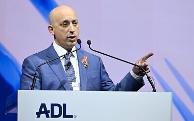 ADL CEO Jonathan Greenblatt speaks onstage at ADL's Never Is Now conference on March 3, 2025 in New York City. (Bryan Bedder/Getty Images)