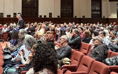 Attendees of the 2024 Jewish Book Festival gather at Congregation Beth Shalom. (Photo courtesy of Shari Woldenberg)