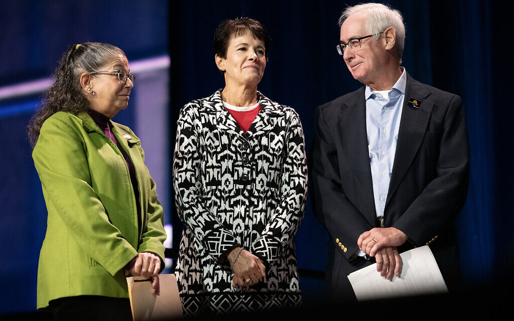 Audrey Glickman (left), Andrea Wedner and Ron Wedner at the 2024 Eradicate Hate Global Summit (Photo by Sally Maxson/Eradicate Hate Global Summit) Audrey Glickman (left), Andrea Wedner and Ron Wedner at the 2024 Eradicate Hate Global Summit (Photo by Sally Maxson/Eradicate Hate Global Summit)