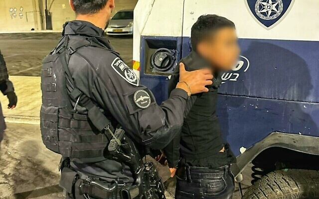 Israel Police arrest a Bethlehem man suspected of renewed bomb-making after his release in a recent hostage deal, Oct. 29, 2025. (Source: Israel Police) Israel Police arrest a Bethlehem man suspected of renewed bomb-making after his release in a recent hostage deal, Oct. 29, 2025. (Source: Israel Police)