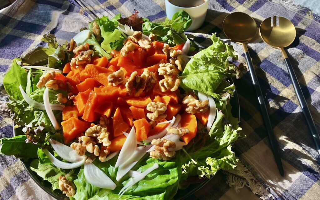 Roasted butternut squash salad with maple vinaigrette (Photo by Jessica Grann)