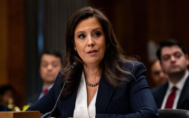 Rep. Elise Stefanik is among the Republican leaders who condemned the content of the leaked texts by members of the Young Republicans. (Kent Nishimura/Getty Images) Rep. Elise Stefanik is among the Republican leaders who condemned the content of the leaked texts by members of the Young Republicans. (Kent Nishimura/Getty Images)